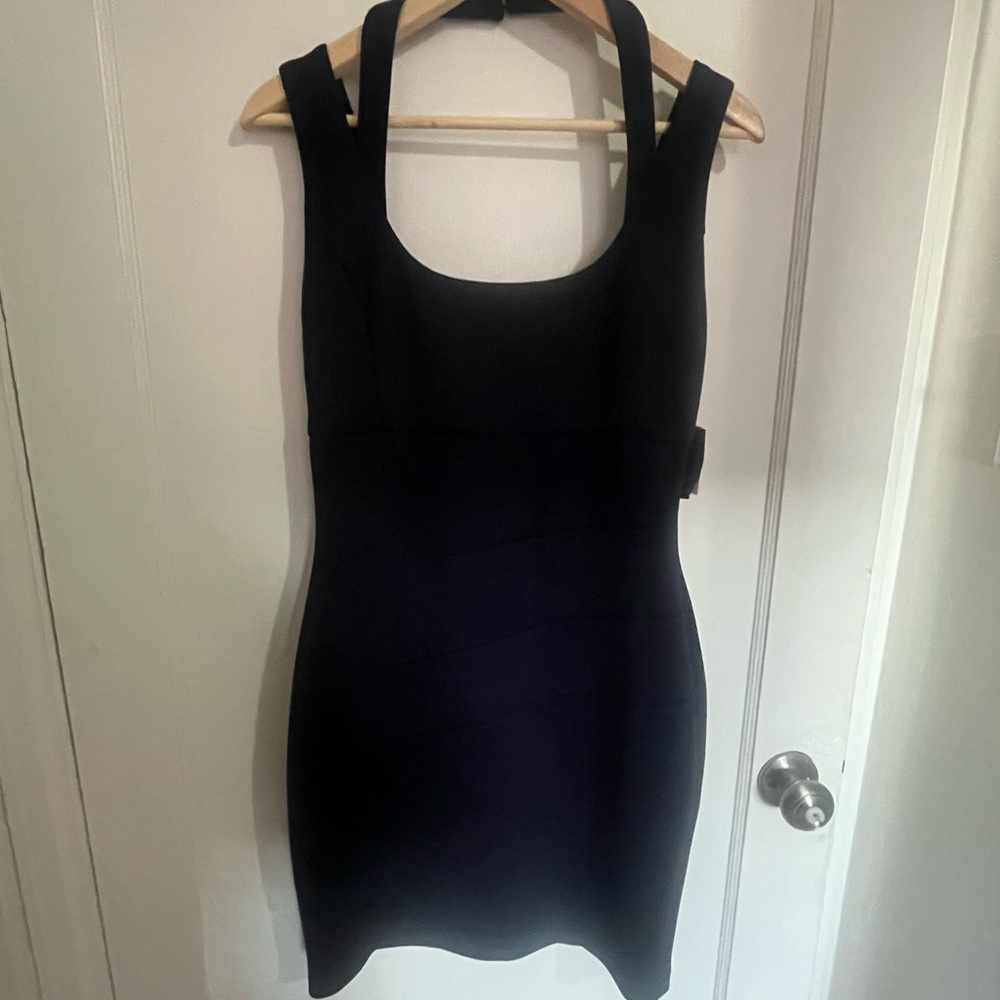 Guess Bodycon Bandage Navy Cocktail Dress